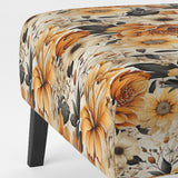Autumn Cottage Flowers Pattern - Upholstered Cottage Accent Chairs