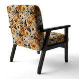 Autumn Cottage Flowers Pattern - Upholstered Cottage Accent Chairs