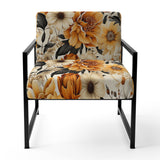 Autumn Cottage Flowers Pattern - Upholstered Cottage Accent Chairs