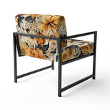 Autumn Cottage Flowers Pattern - Upholstered Cottage Accent Chairs