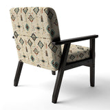 Tribal Nomad Boho Pattern- Upholstered Accent Chair