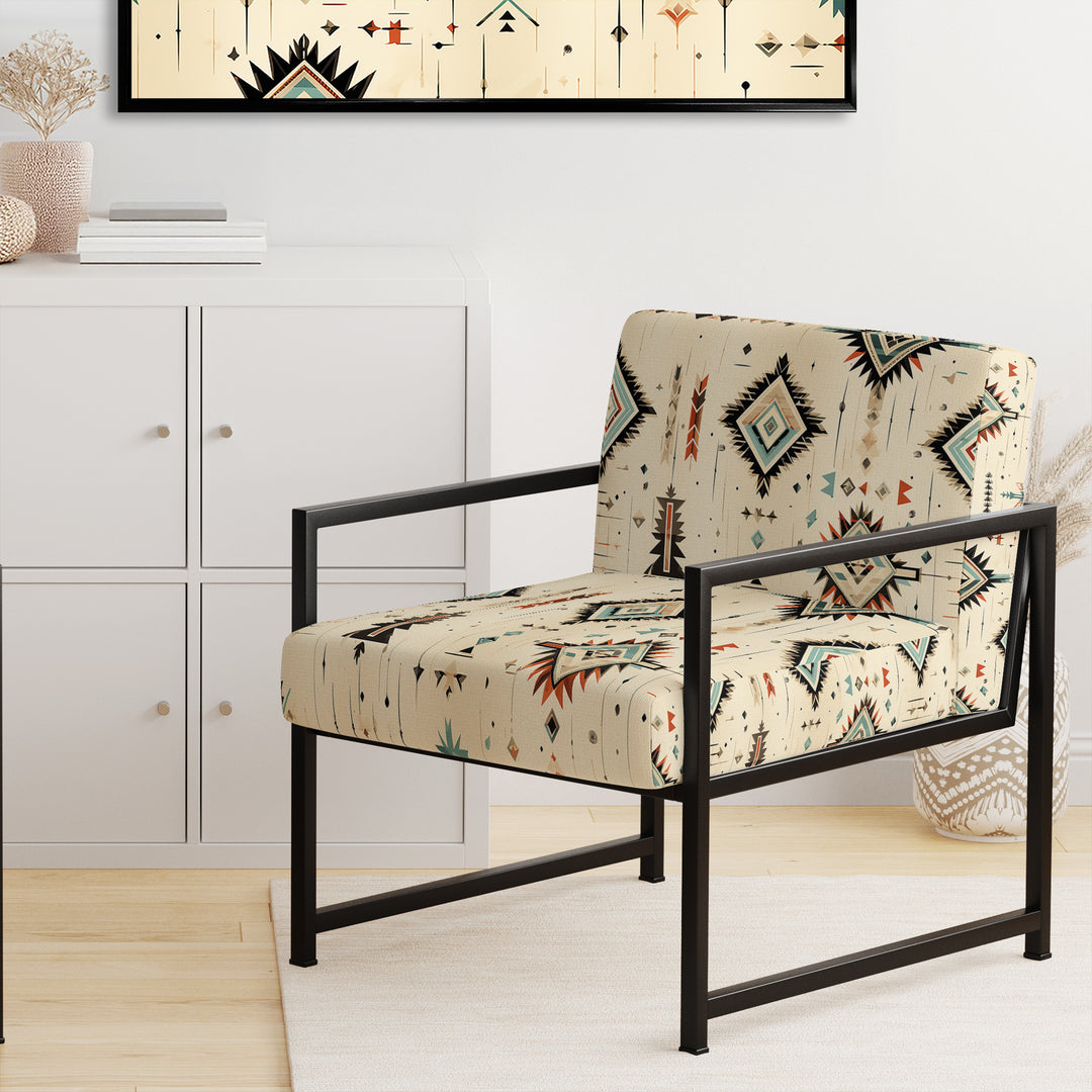 Tribal Nomad Boho Pattern - Bohemian Accent Chair