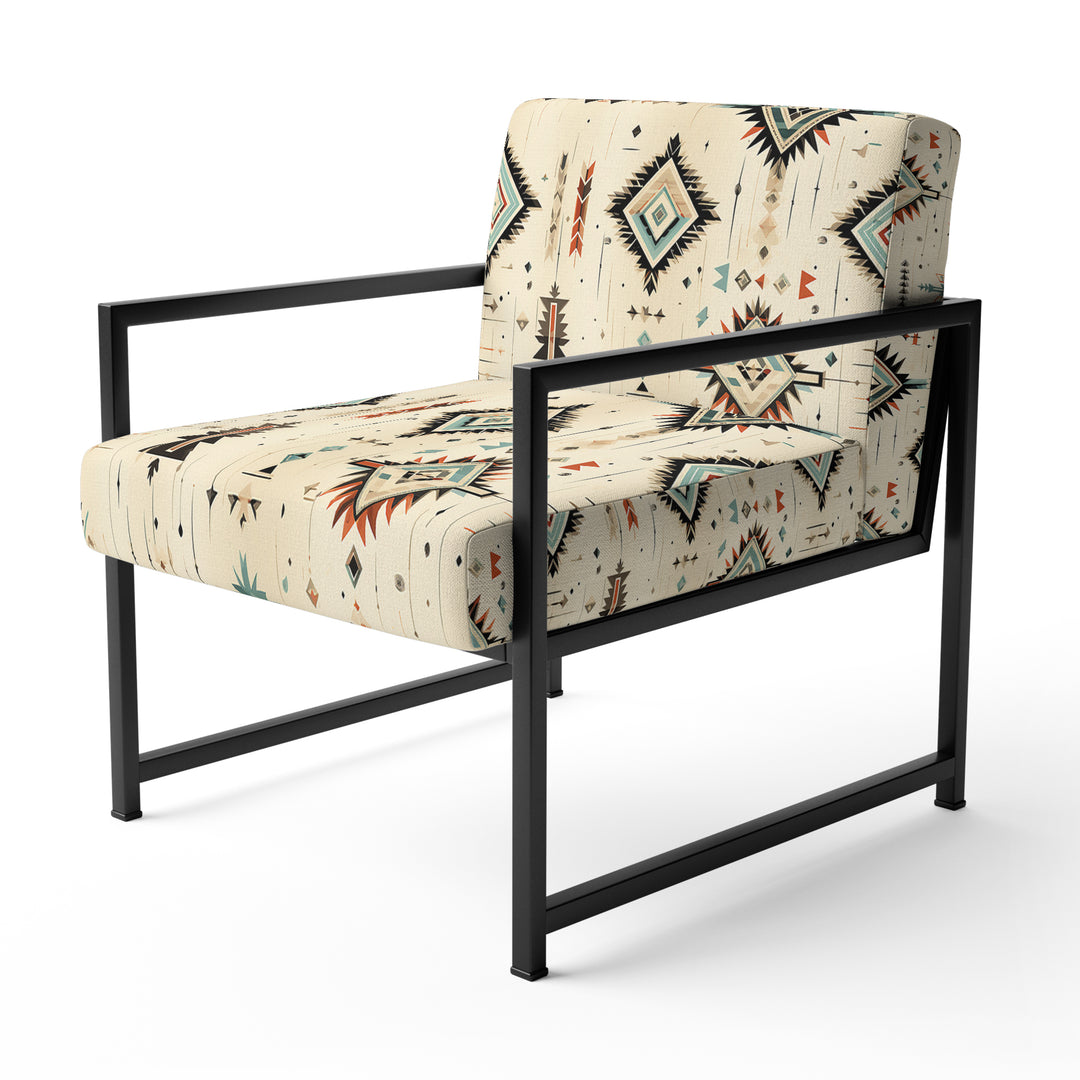 Tribal Nomad Boho Pattern - Bohemian Accent Chair