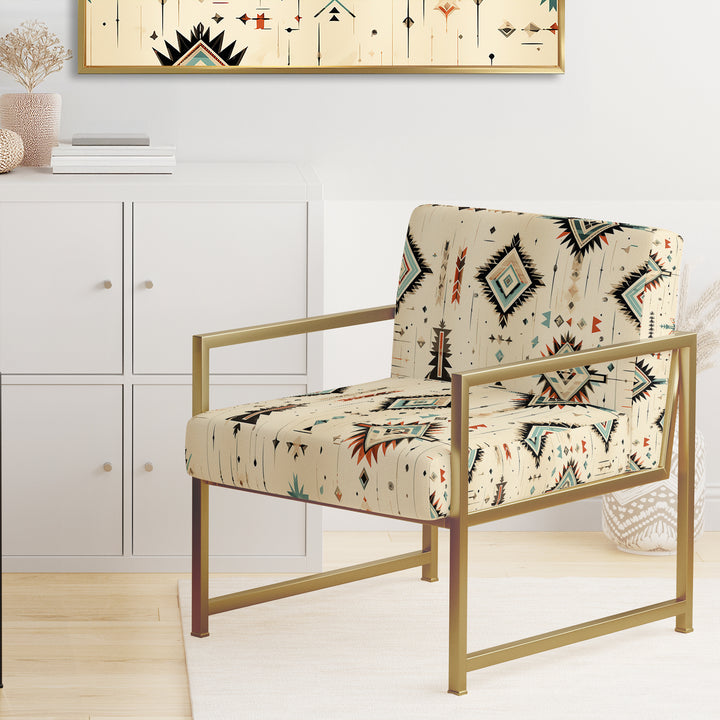 Tribal Nomad Boho Pattern - Bohemian Accent Chair