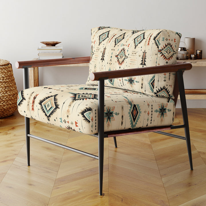Tribal Nomad Boho Pattern - Bohemian Accent Chair