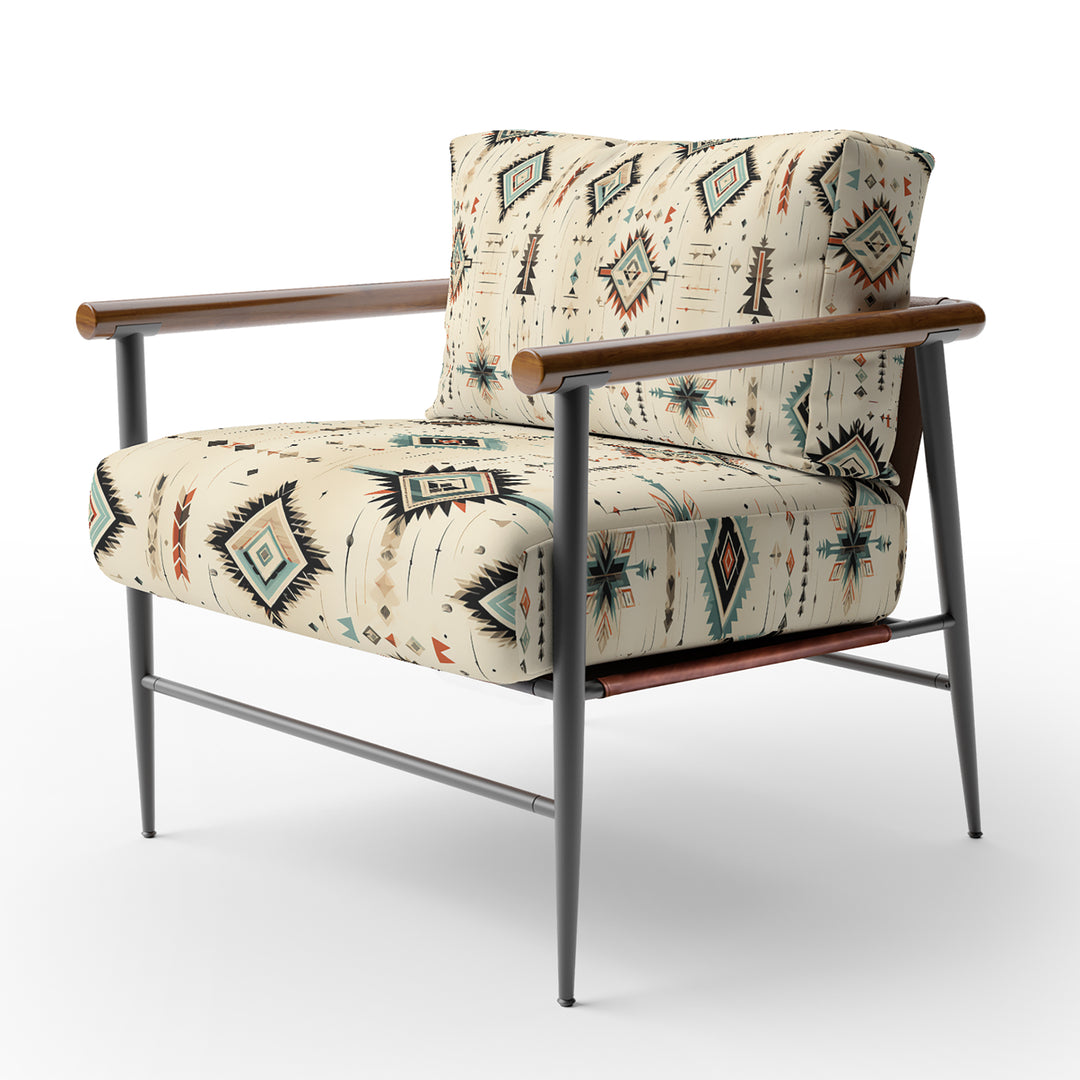 Tribal Nomad Boho Pattern - Bohemian Accent Chair