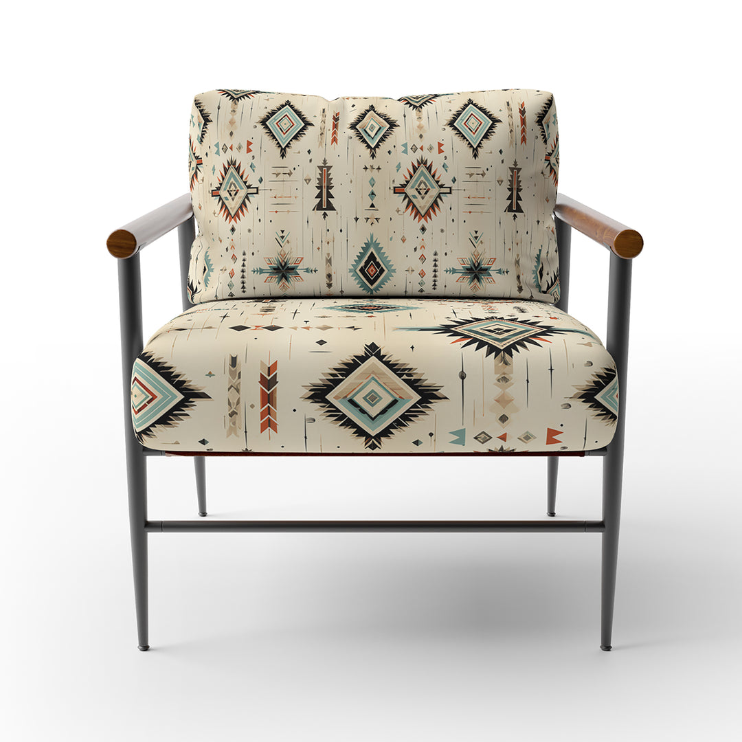 Tribal Nomad Boho Pattern - Bohemian Accent Chair