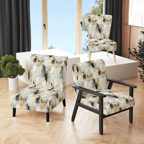 Urban Geometric Pattern - Modern Accent Slipper Chair