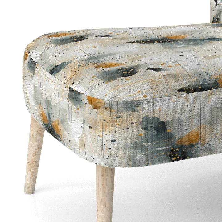 Urban Geometric Pattern - Modern Accent Slipper Chair