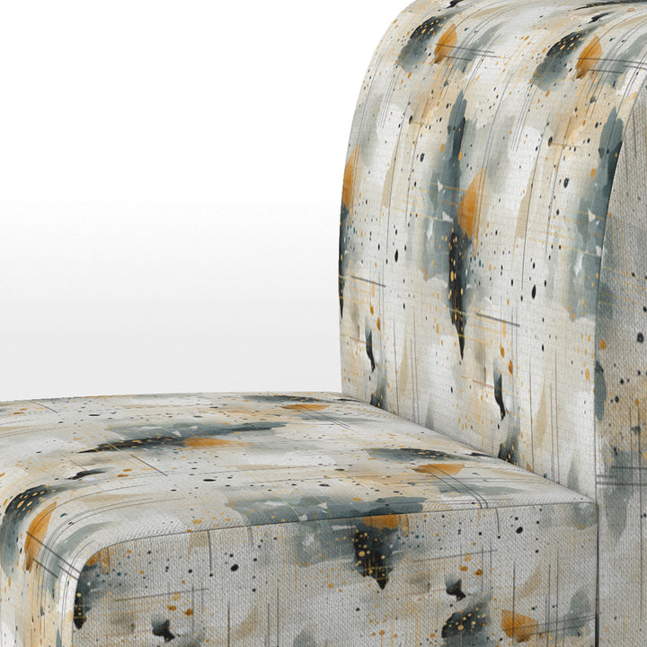 Urban Geometric Pattern - Modern Accent Slipper Chair