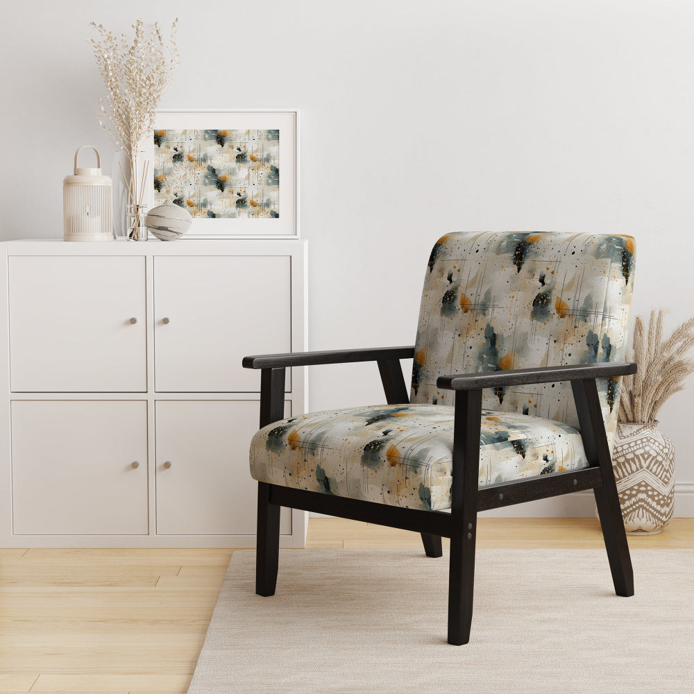 Urban Geometric Pattern - Modern Accent Slipper Chair