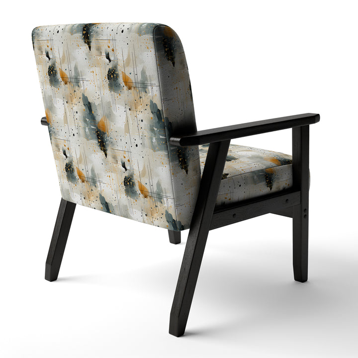 Urban Geometric Pattern - Modern Accent Slipper Chair
