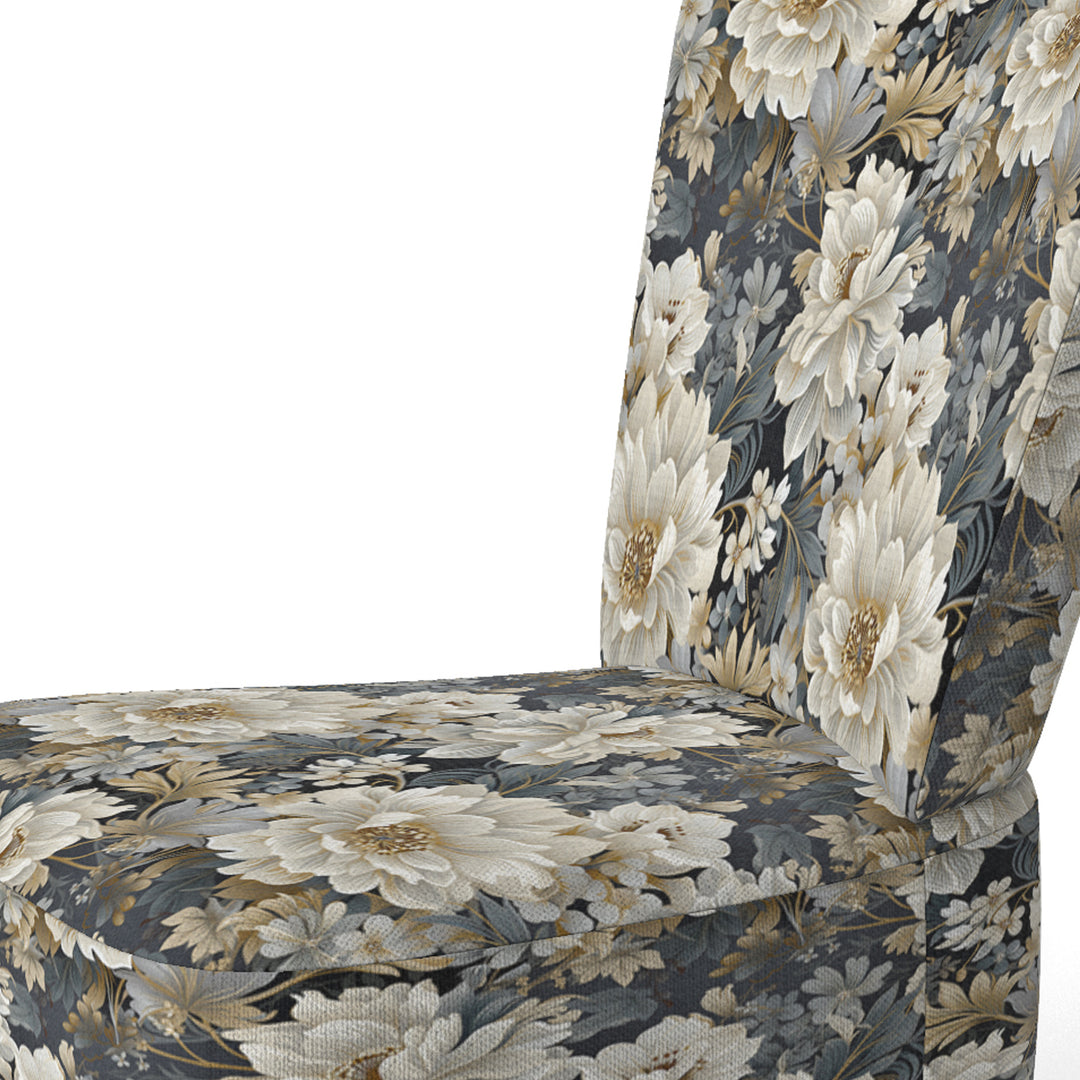 Flower Elegance Neutral Grey - Cottage Arm Chair