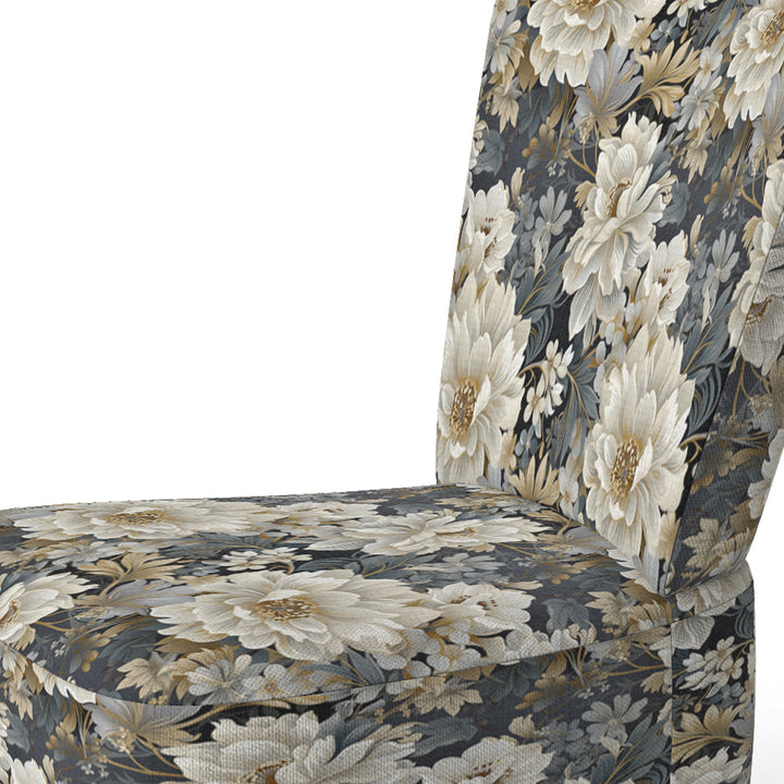 Flower Elegance Neutral Grey - Cottage Arm Chair