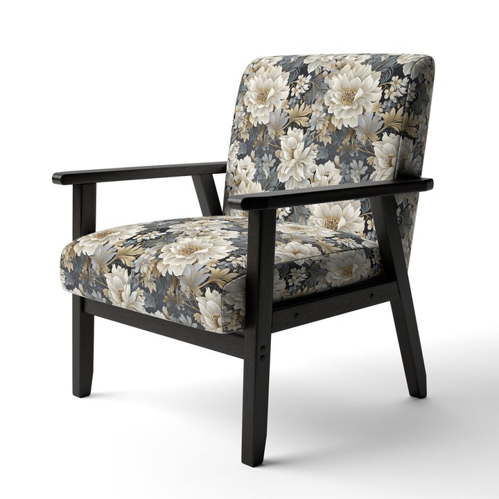 Flower Elegance Neutral Grey - Cottage Arm Chair