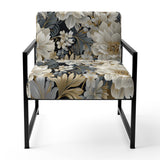 Flower Elegance Neutral Grey - Cottage Arm Chair