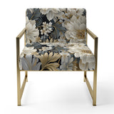 Flower Elegance Neutral Grey - Cottage Arm Chair
