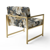 Flower Elegance Neutral Grey - Cottage Arm Chair
