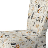Grey And Beige Geometric Flowers - Upholstered Bohemian Accent Chairs