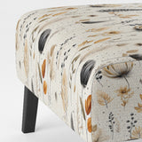 Grey And Beige Geometric Flowers - Upholstered Bohemian Accent Chairs