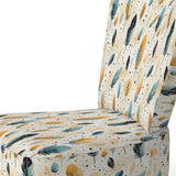 Beige Urban Nomadic Feathers Pattern - Bohemian Accent Side Chair