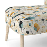 Beige Urban Nomadic Feathers Pattern - Bohemian Accent Side Chair