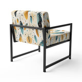 Beige Urban Nomadic Feathers Pattern - Bohemian Accent Side Chair