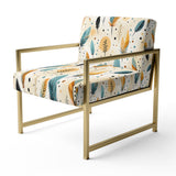 Beige Urban Nomadic Feathers Pattern - Bohemian Accent Side Chair