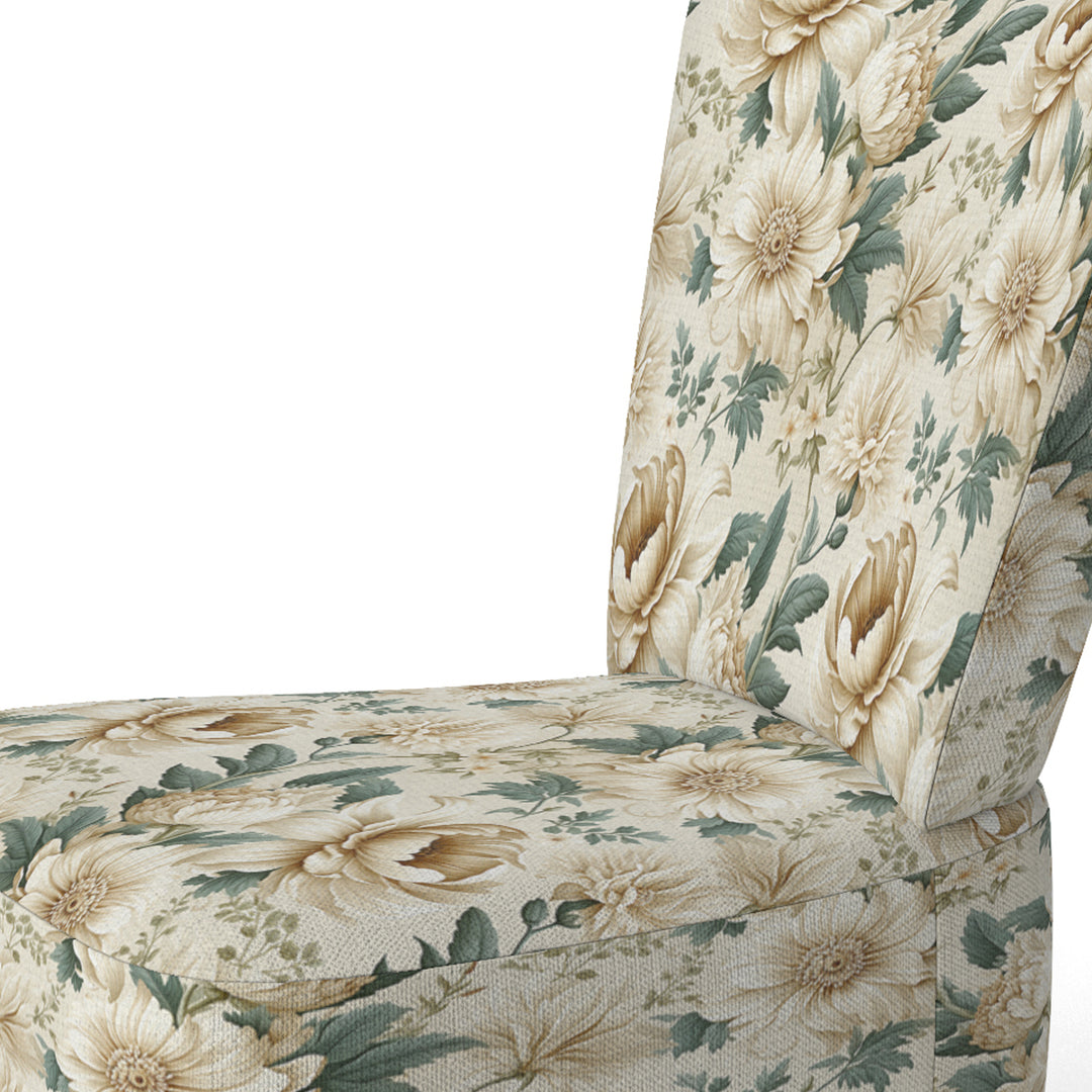Antique Beige Vintage - Cottage Accent Slipper Chair