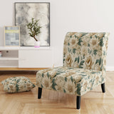 Antique Beige Vintage - Cottage Accent Slipper Chair