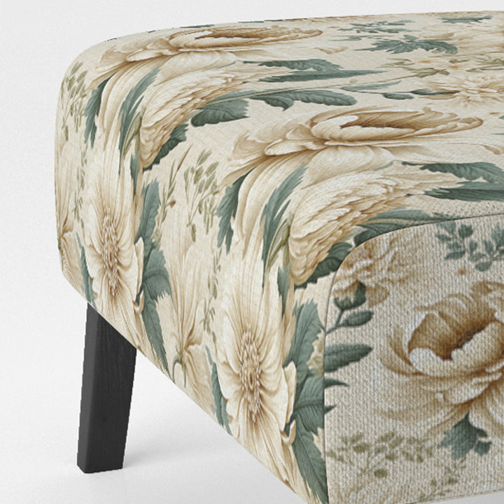 Antique Beige Vintage - Cottage Accent Slipper Chair