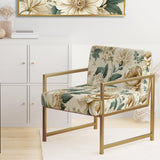 Antique Beige Vintage - Cottage Accent Slipper Chair