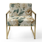 Antique Beige Vintage - Cottage Accent Slipper Chair