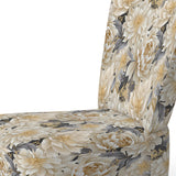 Beige Tranquility Peonies Flower Pattern - Cottage Accent Side Chair