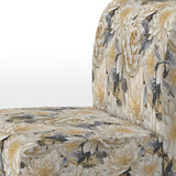 Beige Tranquility Peonies Flower Pattern - Cottage Accent Side Chair