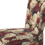 Rich Beige And Red Poppies Opulent Flowers- Upholstered Accent Chair