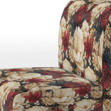 Rich Beige And Red Poppies Opulent Flowers- Upholstered Accent Chair