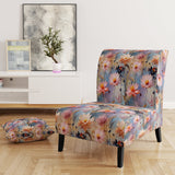 Pink Monets Garden Botanical Pattern - Cottage Accent Side Chair