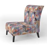 Pink Monets Garden Botanical Pattern - Cottage Accent Side Chair