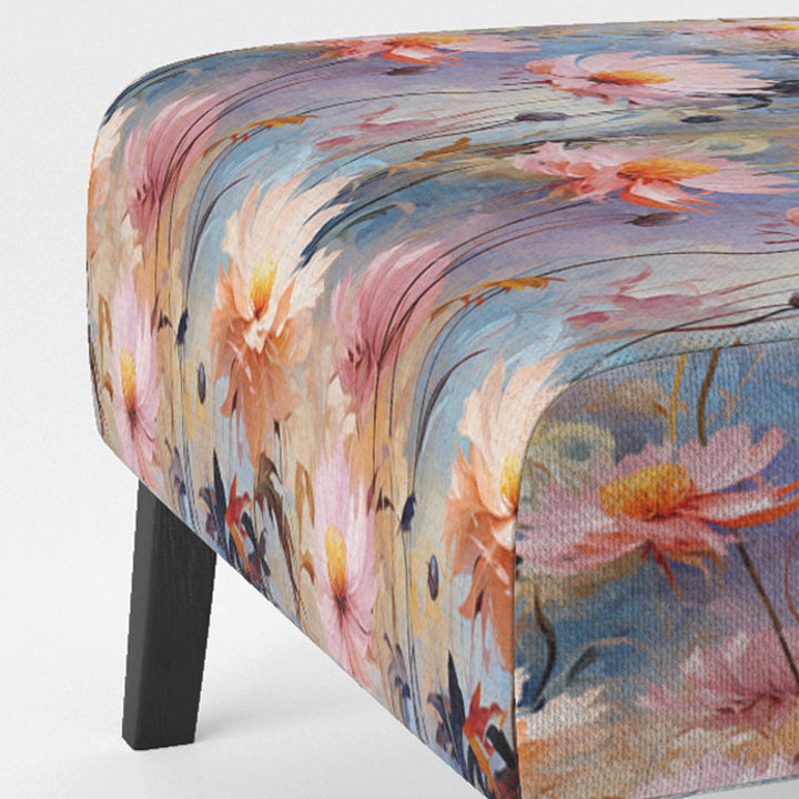 Pink Monets Garden Botanical Pattern - Cottage Accent Side Chair