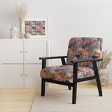 Pink Monets Garden Botanical Pattern - Cottage Accent Side Chair