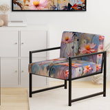 Pink Monets Garden Botanical Pattern - Cottage Accent Side Chair