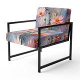 Pink Monets Garden Botanical Pattern - Cottage Accent Side Chair