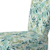 Oceanic Foliage Botanical Pattern- Upholstered Accent Chair