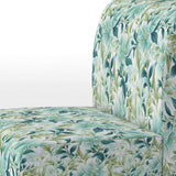 Oceanic Foliage Botanical Pattern- Upholstered Accent Chair