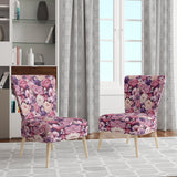 Springtime Purple Blossoms Botanical Pattern - Cottage Arm Chair