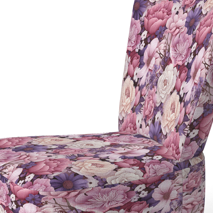 Springtime Purple Blossoms Botanical Pattern - Cottage Arm Chair
