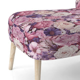 Springtime Purple Blossoms Botanical Pattern - Cottage Arm Chair