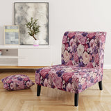 Springtime Purple Blossoms Botanical Pattern - Cottage Arm Chair