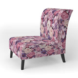Springtime Purple Blossoms Botanical Pattern - Cottage Arm Chair